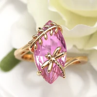 new trendy creative dragonfly shapped rings for women wedding engagement party fashion female jewelry gift womens couple rings