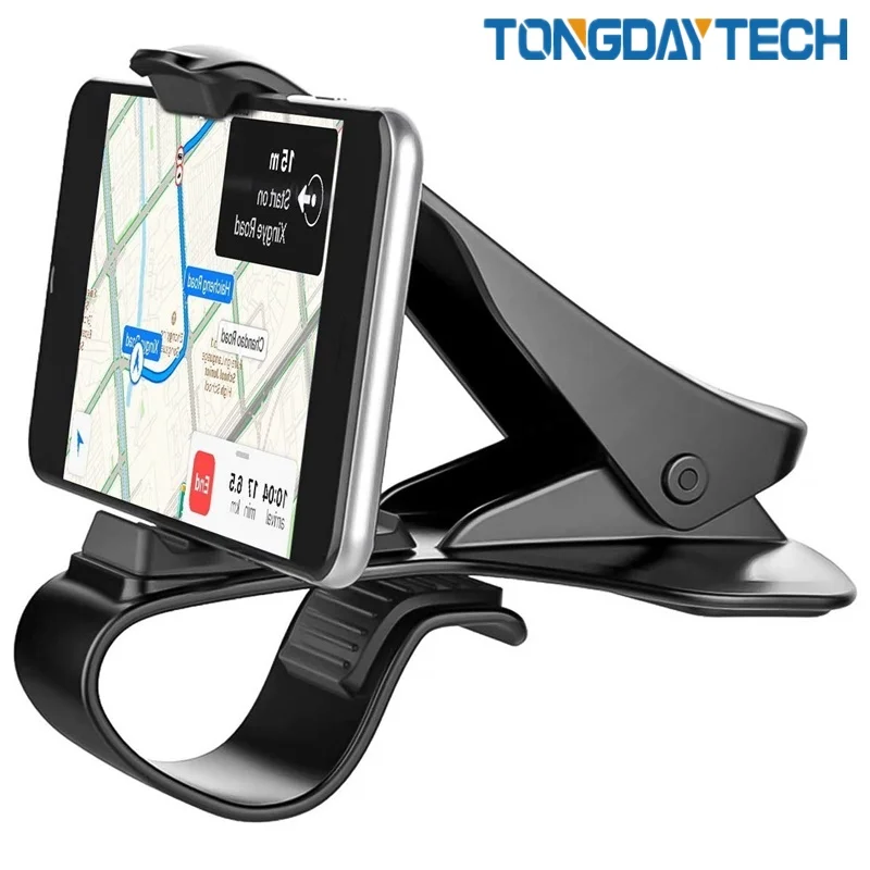 Tongdaytech приборная панель автомобильный держатель для телефона с зажимом подставка для автомобиля Подставка для телефона gps дисплей держатель в автомобиль поддержка 6,5 дюймов телефон