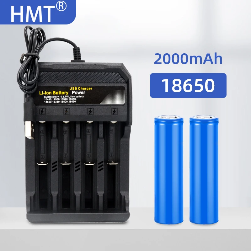 

2021 New Original 18650 3.7 v 2000 mah Rechargeable Battery ICR18650 18650 LI-Ion Batteries