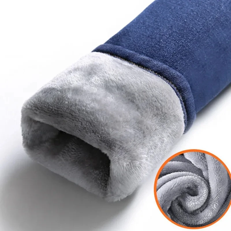 

Winter Plus Velvet Thick Warm Slim Jeans Women Korean Fashion Skinny High Waisted Denim Trousers Streetwear Vintage Pencil Pants