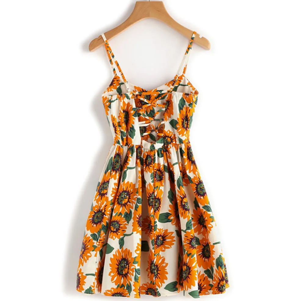 Выбор шоппинга желтое платье комбинация с подсолнухом красной вишней|Женские