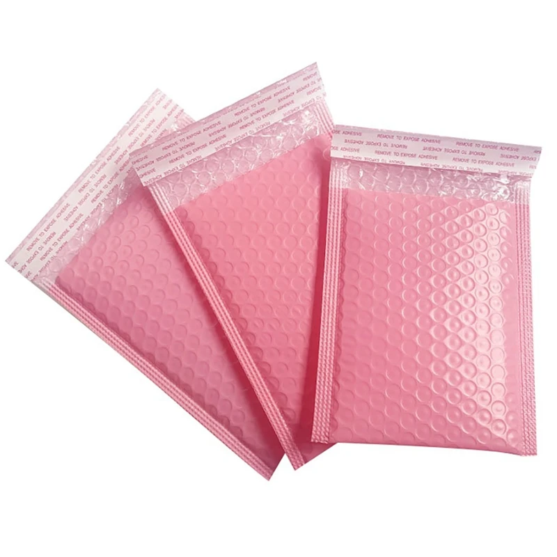 50 шт., светильник, розовый, полиэтиленовый, пузырьковый, мягкий, конверт, самоуплотняющийся, почтовый пакет, конверт-конверт от AliExpress WW