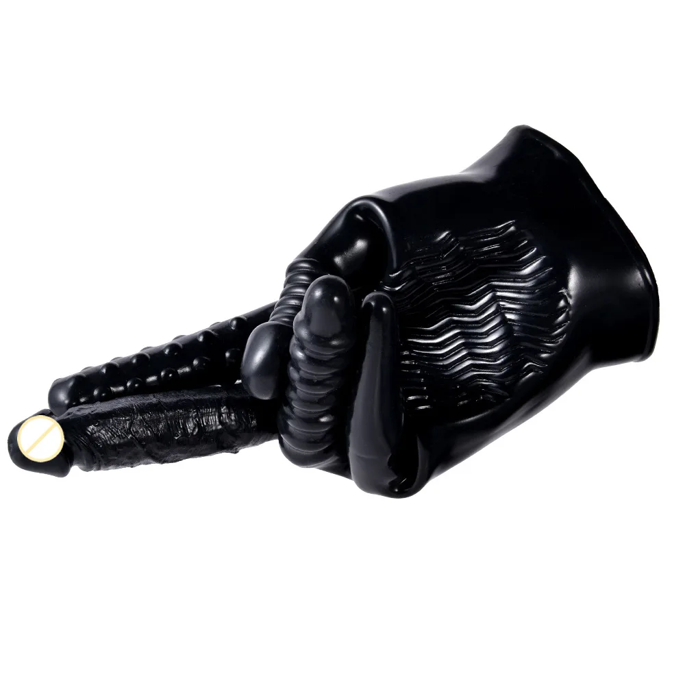 5 в 1 палец рукав вибратор Спайк большие частицы фаллоимитатор G Точка Массаж