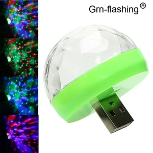 Сценический мини-светильник для автомобиля, USB, портативный, с эффектом RGB, для дискотек, вечевечерние, праздников
