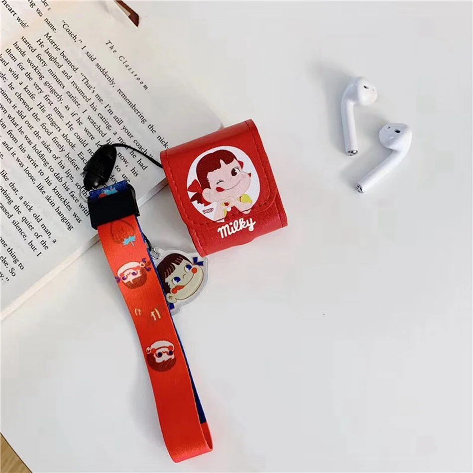 Milky Чехол для AirPods милый мультяшный слон кожухи головных телефонов для Apple Airpods 2 забавные аксессуары защитный чехол с кольцом на палец - Цвет: Milky
