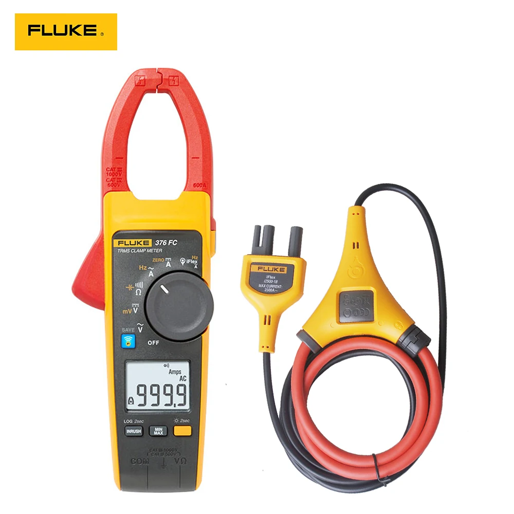 Токоизмерительные клещи Fluke 376 FC True-RMS 1000A AC/DC с iFlex измеряет переменный/постоянный