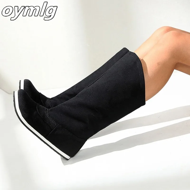 

shoes woman new fashion boots winter Women's Ladies Costume Boots Retro Court Mid-calf Boots Big Size Shoes