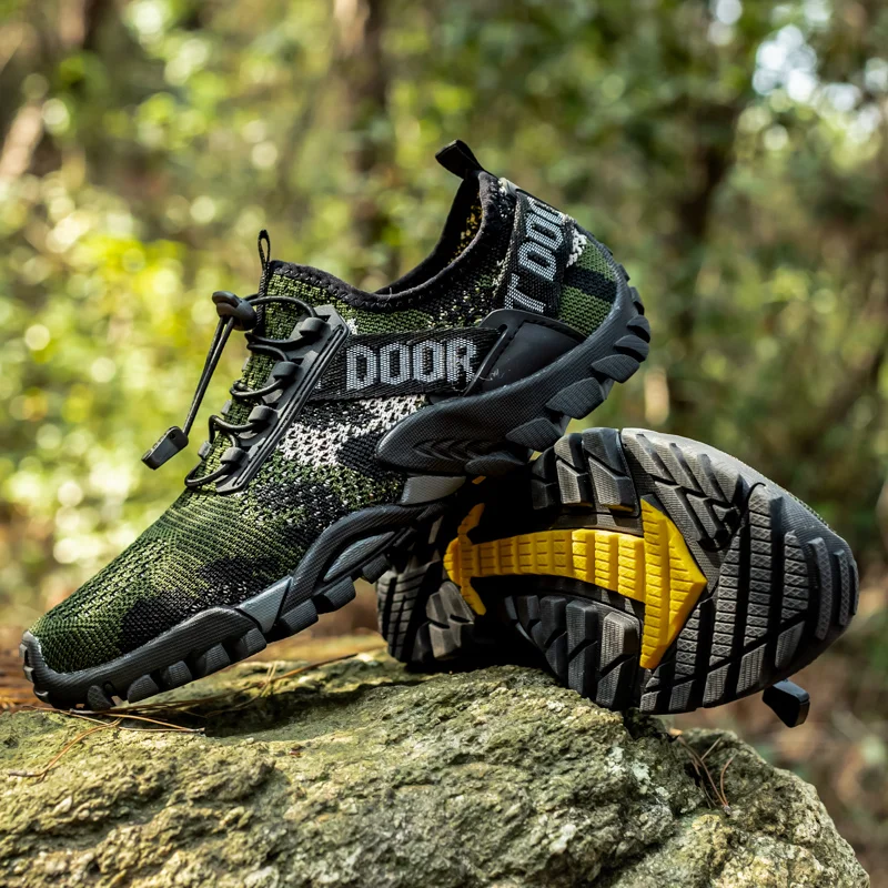 

Sneakers for Men Breathable Outdoor Trekking Climbing Durable Shoes Fishing Slip on a Pedal Lazy Footwear Casual Large Size