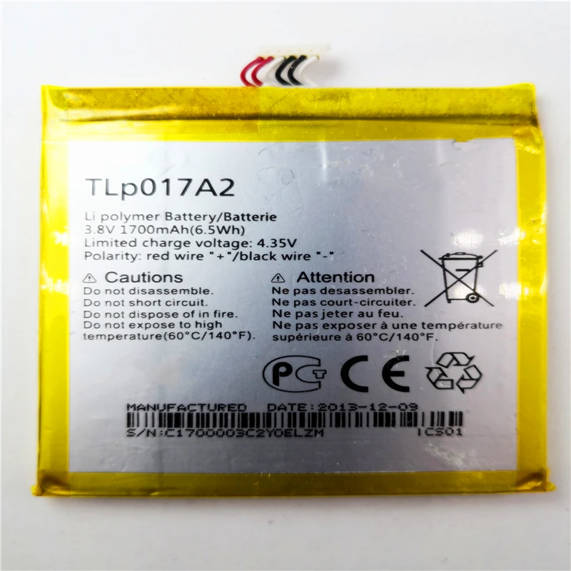 Высокое качество TLp017A2 батарея для Alcatel Onetouch Idol 2 Mini L OT 6016A 6016D 6016X 6014X аккумулятор 1700