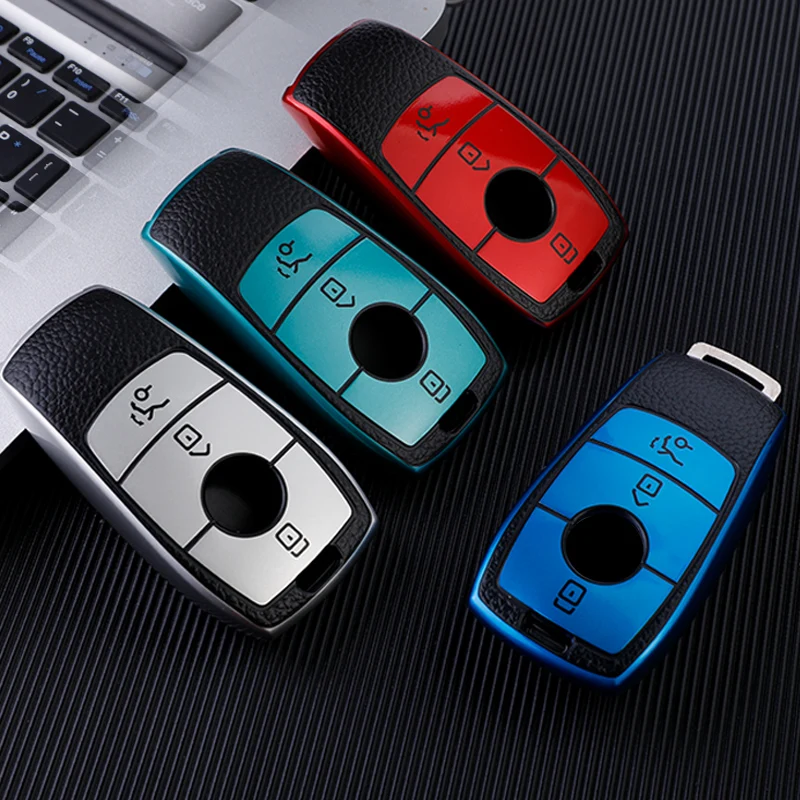

TPU Leahter Car Remote Smart Key Case Protective Cover Bag Shell for Mercedes Benz W213 2018 S Class 2017 E Class Accessories