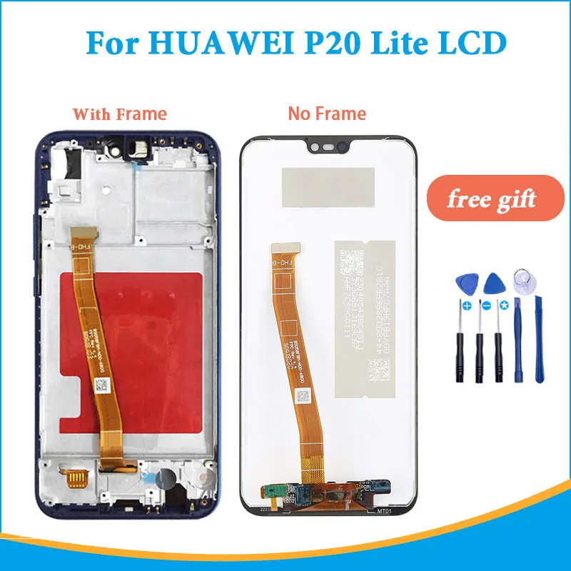 ЖК дисплей с рамкой для HUAWEI P20 Lite экран Nova 3e сенсорный дигитайзер в сборе