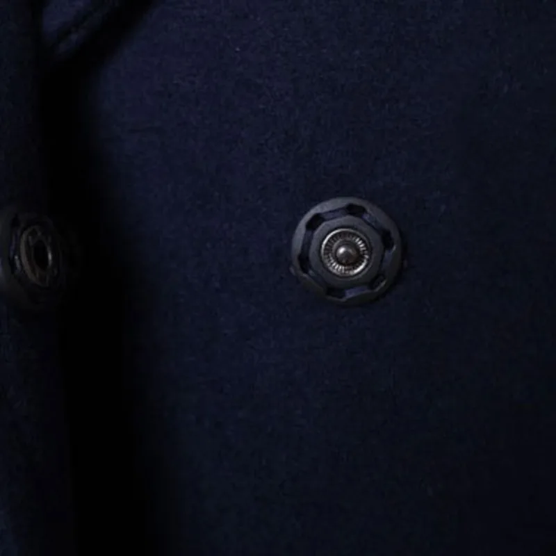 

LANMREM 2021 autumn winter long flare waist single-breasted turn-down collar navy blue women's woolen coat fashion tide 2A1703