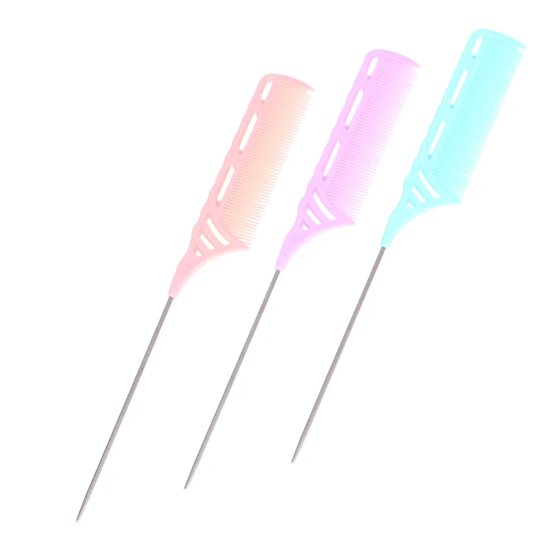 

Highlight Fine-Tooth Hair Styling Comb Heat Resistant Pin Rat Tail Combs Antistatic Parting Hair Edge Trimmer Style Beauty Tools