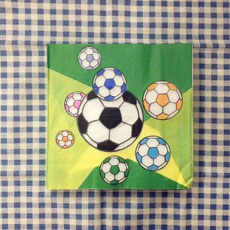 20 шт./лот футбольные салфетки детские праздничные принадлежности для