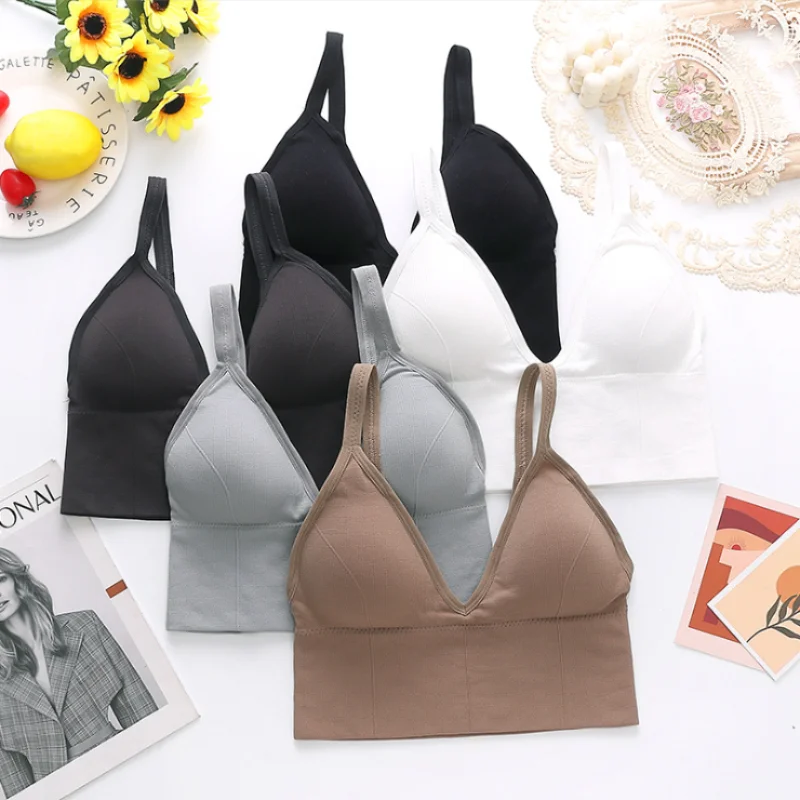 

Women Seamless Tube Top Sexy Bra Female Sleeveless Camis Lingerie Base Tank Streetwear Underwear New
