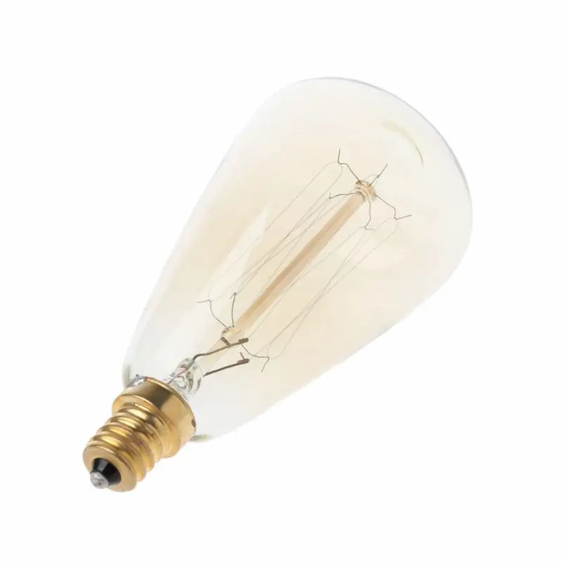 

2021 New 110V 60W Vintage Edison Bulb ST48 Antique Tungsten Filament Incandescent E12 Base For Home Decoration