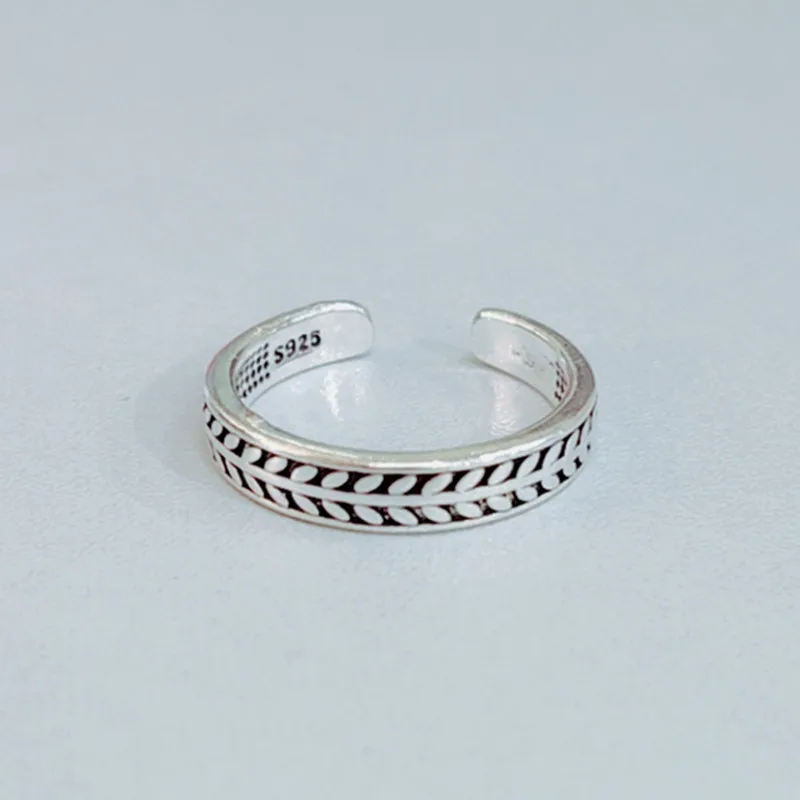 925 пробы серебро простое модное в форме оливы отверстия листьев ювелирные