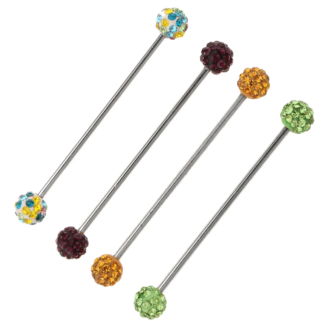 4 шт. цветные серьги из нержавеющей стали|Украшения для тела| |