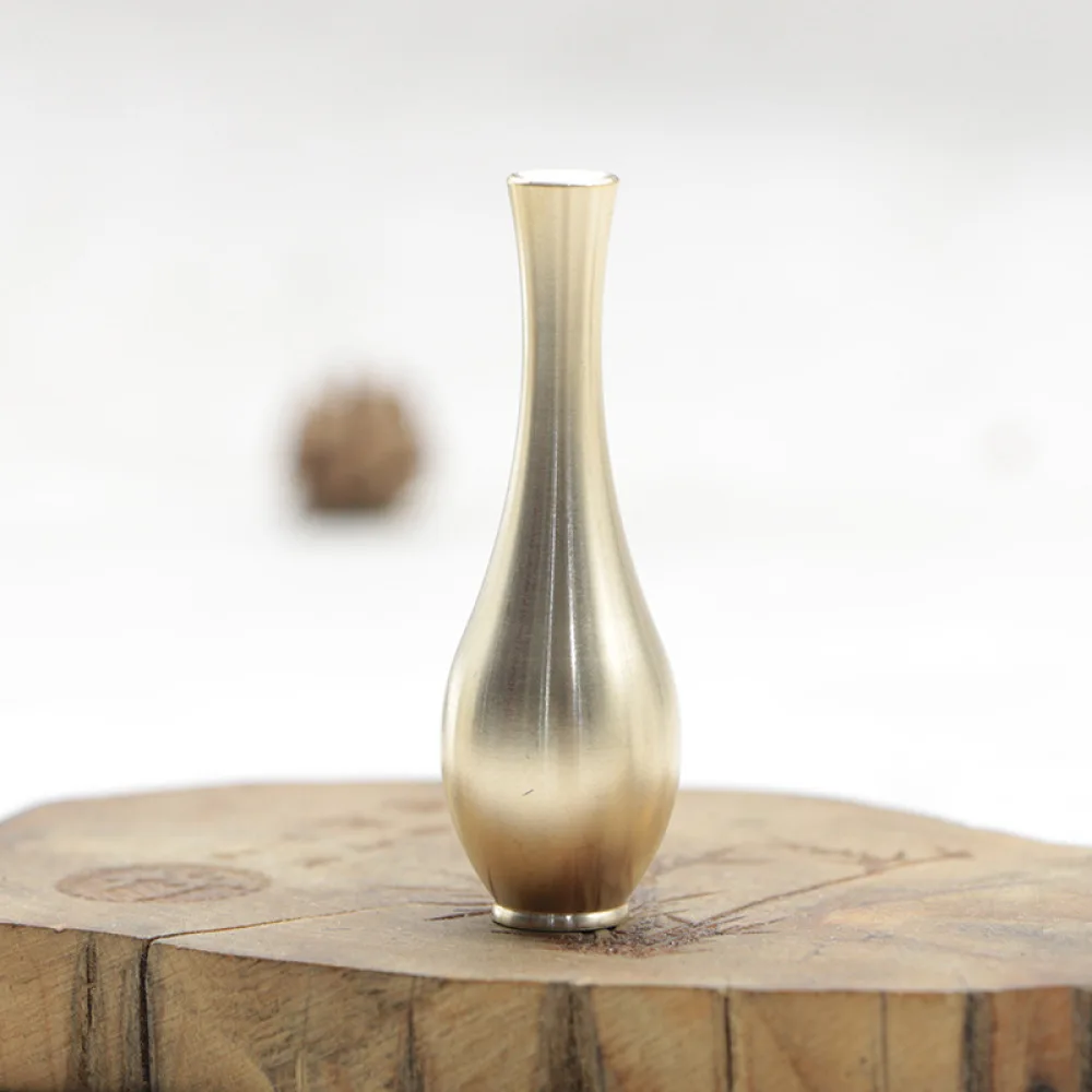 2 шт. мини ваза из чистой меди декоративная настольная латунная креативная (2