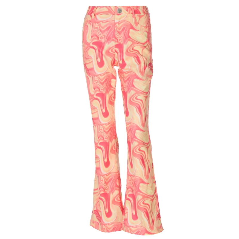 

Women's 2021 New Autumn Fashion Printing Loose Casual Bell Bottoms