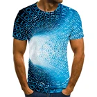 Новая футболка в стиле туннеля пространства-времени, повседневная детская футболка с 3D принтом, мужская и женская футболка, летняя футболка с коротким рукавом и круглым вырезом