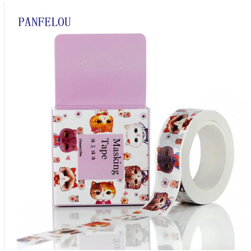 

PANFELOU 1,5 см x 10 м мясистое растение Мультяшные наклейки клейкая бумага для маскировки клейкая лента васи Сделай Сам Скрапбукинг ручная учётна...