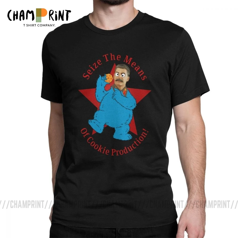 Мужские футболки Commie Monster одежда из чистого хлопка потрясающая советская