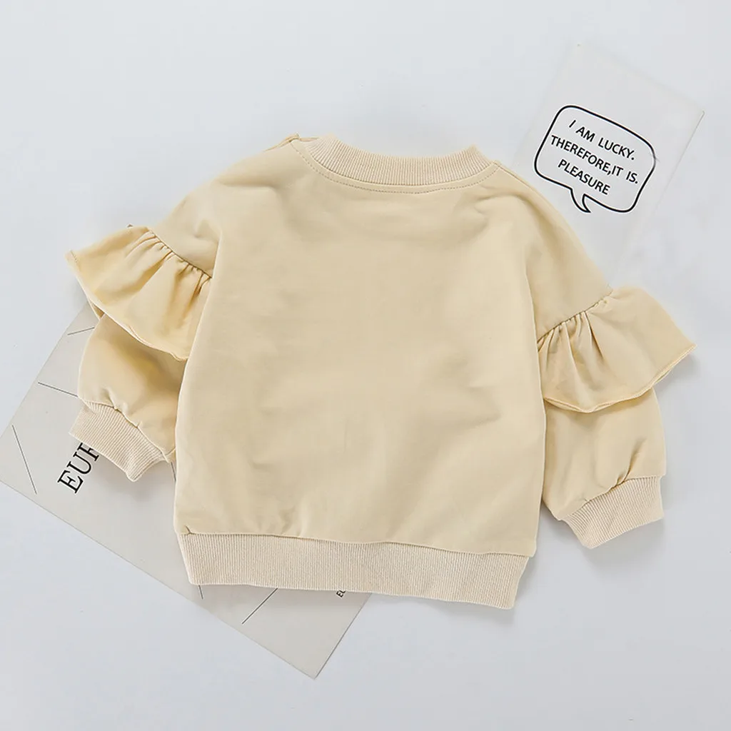 Пуловер с милым принтом кролика для маленьких девочек топы футболка