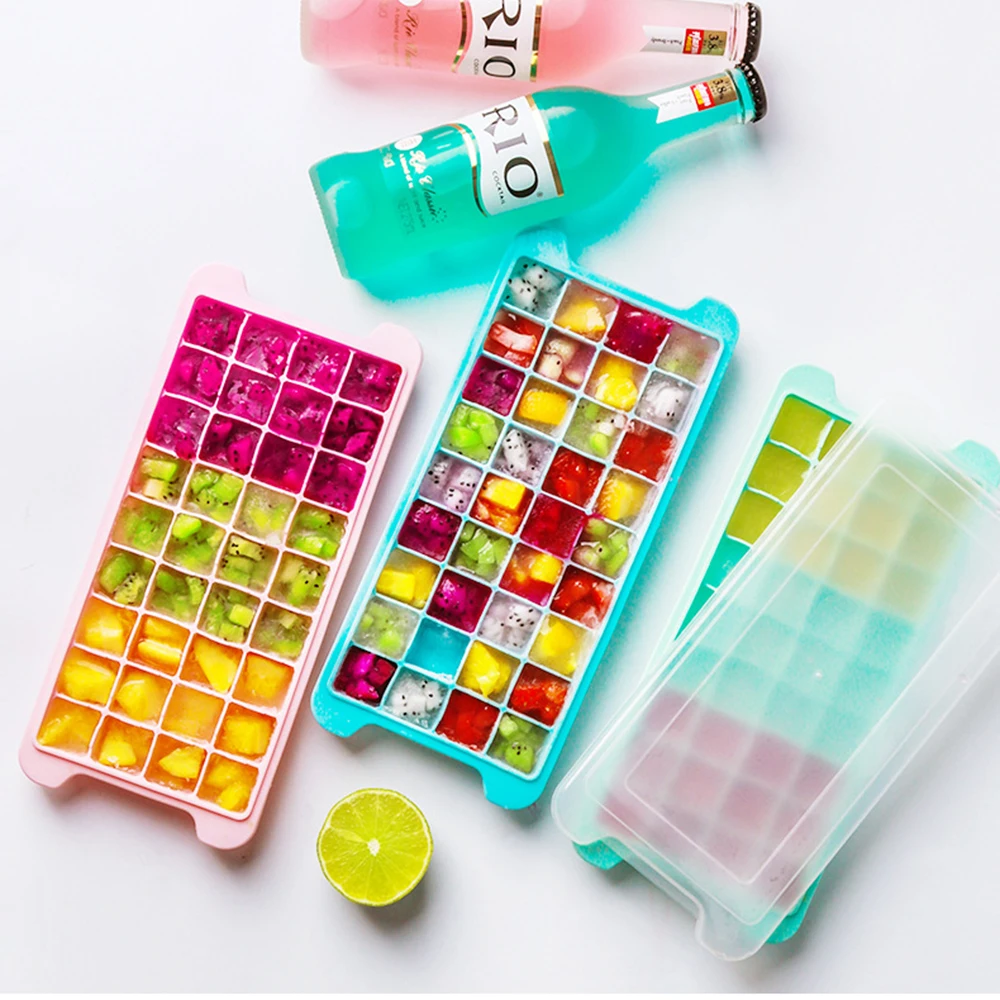 

Форма для льда, силиконовая форма для льда с крышкой, форма для пищевого силикагеля, 24/36