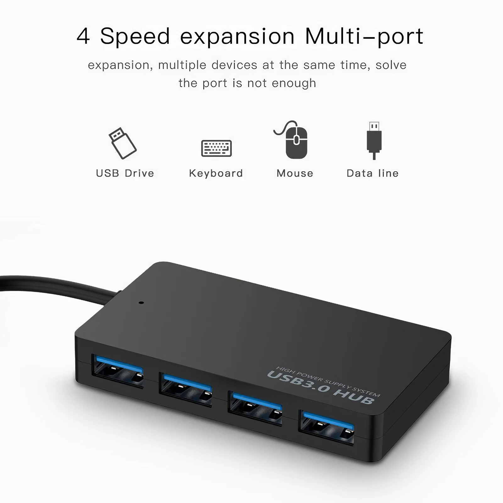 

Usb-разветвитель Hub3.0, 4 порта Usb, с функцией USB
