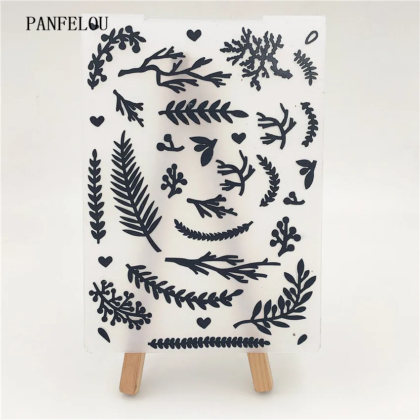 PANFELOU 14 8x10 5 плавающие листья папки для тиснения пластик скрапбукинга DIY шаблон