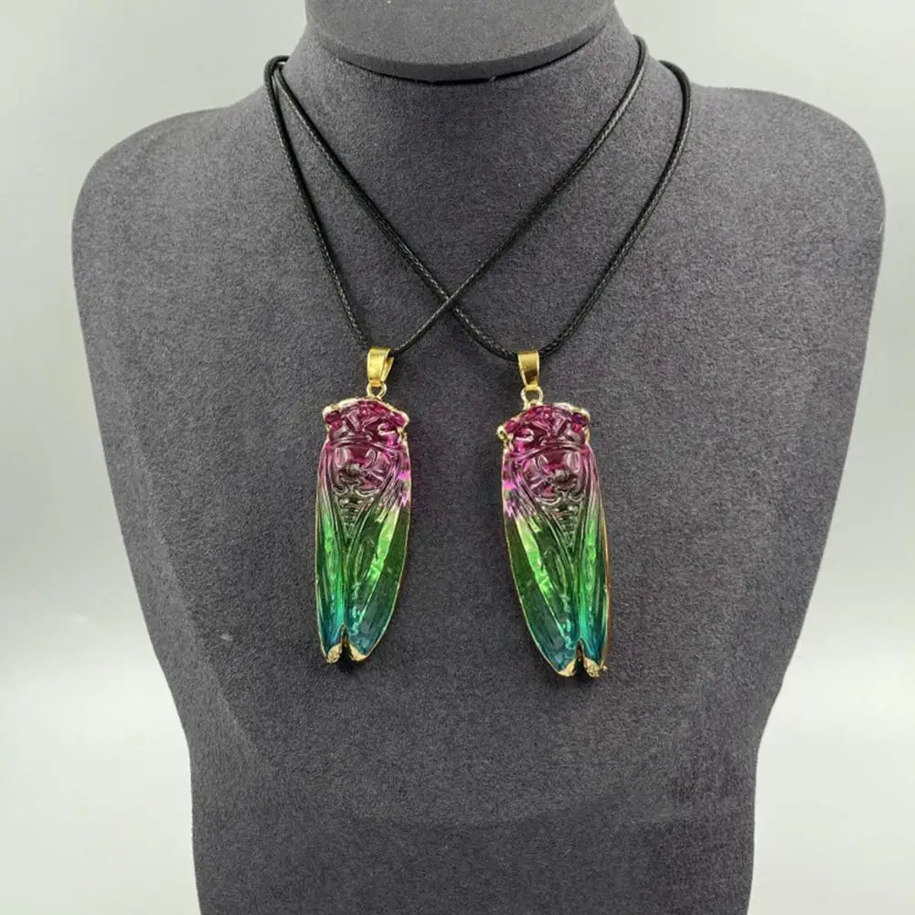 

2022 Christmas Decoration Crystal Colorful Cicada Pendant M5i0