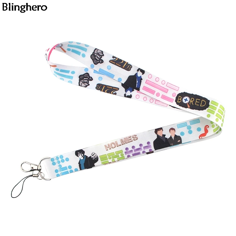 

Blinghero TV Show Sherlock Lanyards Cool Neck Strap For Keys Phone Hang Rope Keys Lanyards Working Card Holders Lanyards BH0183