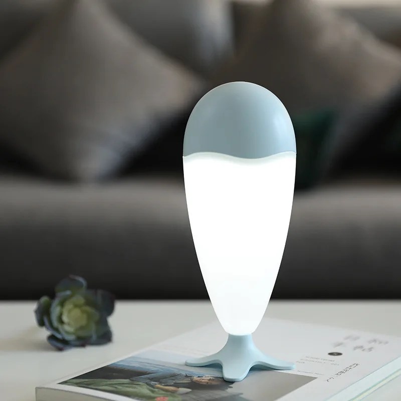 USB Rechargeable Flowertail LED Night Light Bedroom Bedside Touch Sensor Light Adjustable Brilliant Atmosphere Bedroo Table Lamp
