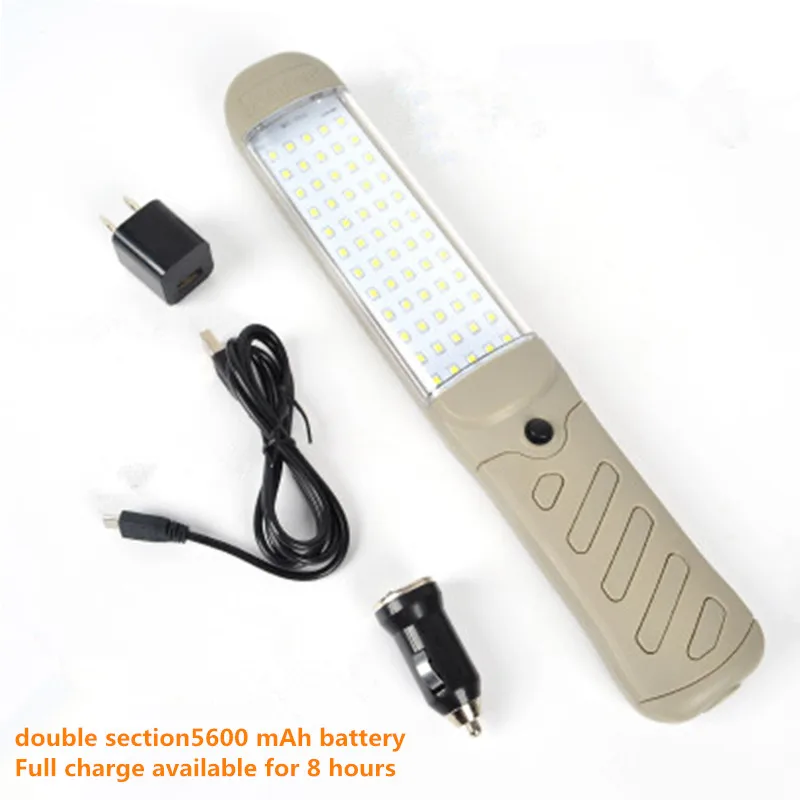 저렴한 60 LED 충전식 작업등, 자동차 검사 조명, 2835 자석등, 자동 수리 등, 아주 밝은 자동차 비상 램프