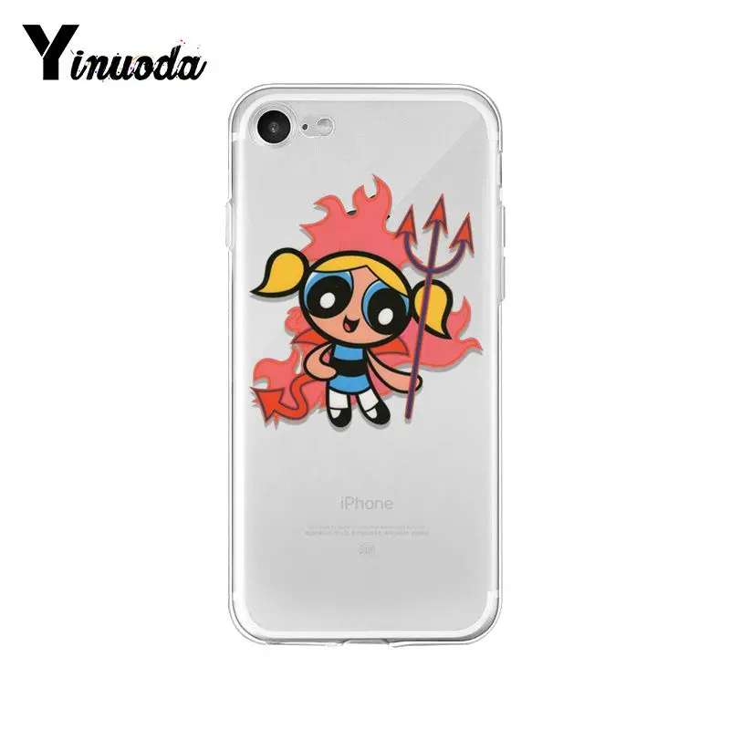 Чехол Yinuoda The Powerpuff для девочек, мягкий чехол для телефона iPhone 8 7 6 6S Plus X XS MAX 5 5S SE XR 10, чехол Capa 11 pro max