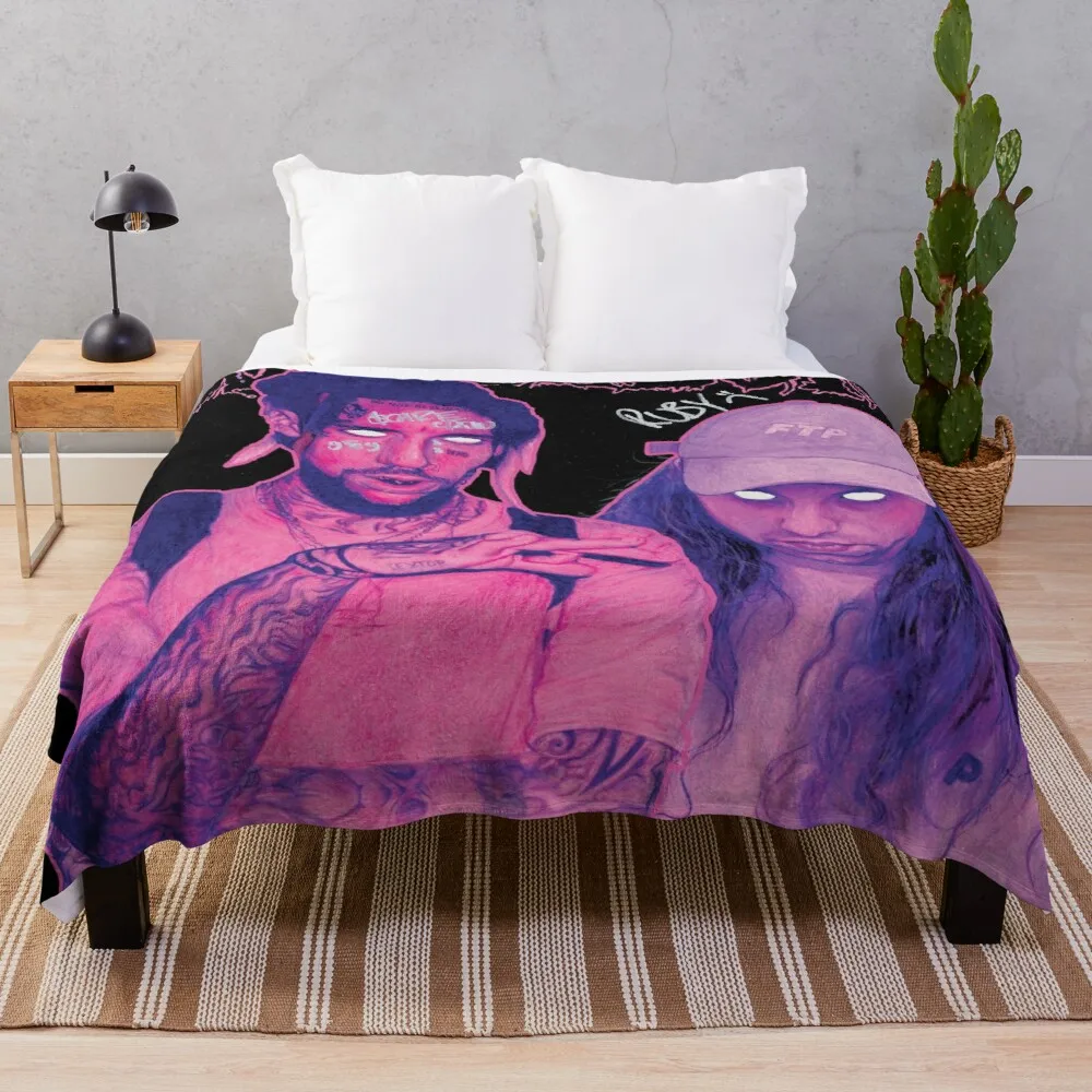 

Одеяло Фланелевое с 3D принтом, с подписью «Suicideboys»