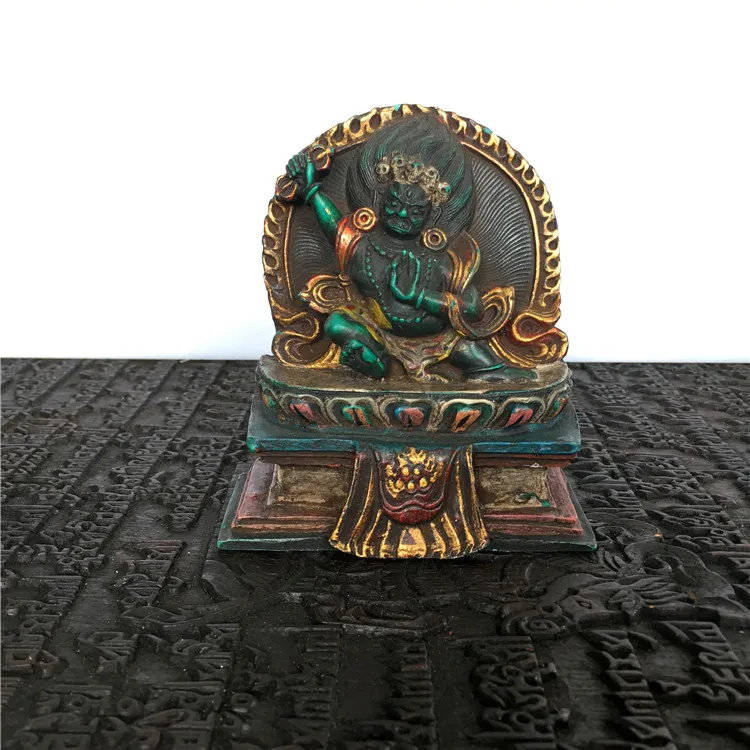 Коллекция китайской тибетской бирюзовой буддистской статуэтки|Статуи и