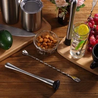 6pcs stainless steel cocktail shaker set 6 piece martini shaker drink shaker bartender kit with measuring jigger mixing spoon