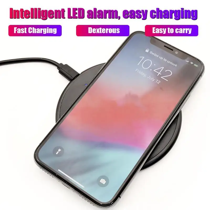10W быстрое зарядное устройство Qi Беспроводной Зарядное для samsung S10 s9 iPhone X/XS/Max/XR/8/11