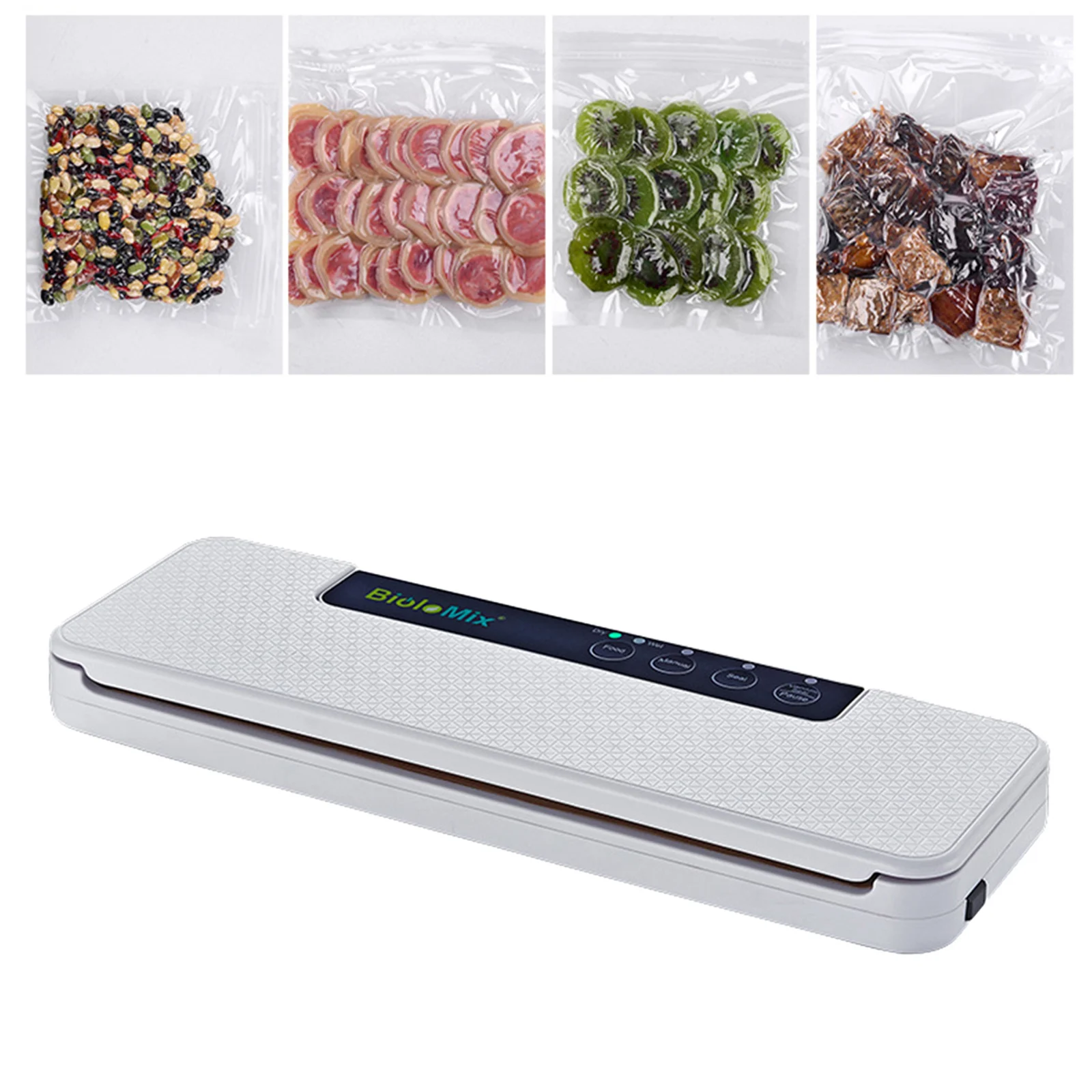 

Electric Vacuum Sealer Food Packing Machine w/ Seal Bags Portable Food Saver Food Preservation for Wet and Dry Foods