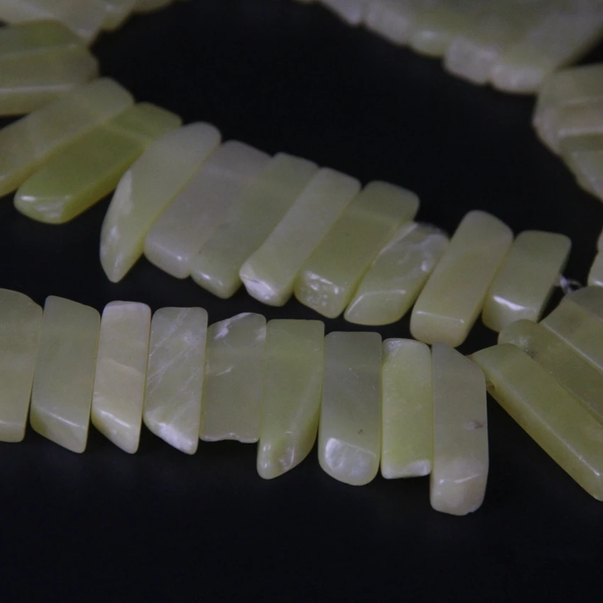 15 5 &quotНЕОБРАБОТАННАЯ нить лимонный нефритовый Топ Просверленный ломтик