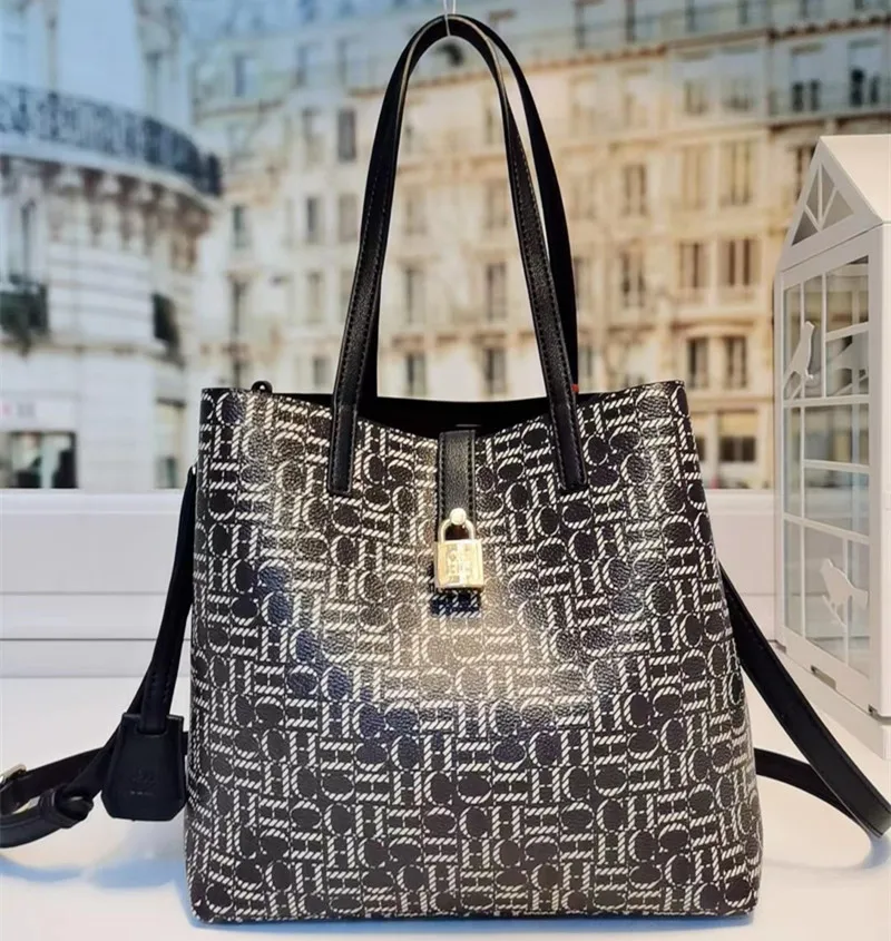 

Genuine Leather Tote Bag 2021 New Fashion Print All-match Large-capacity Shoulder Portable CH Bag Purses and Handbags Luxury Sac