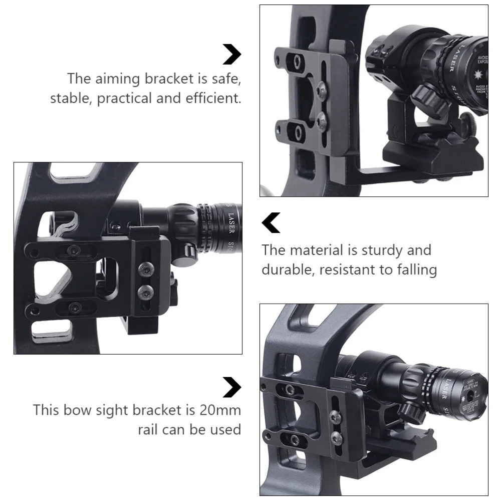 

1 Set Aluminum Alloy Bow Sight with 20mm Rail Bracket Bow Sight Scope Bracket