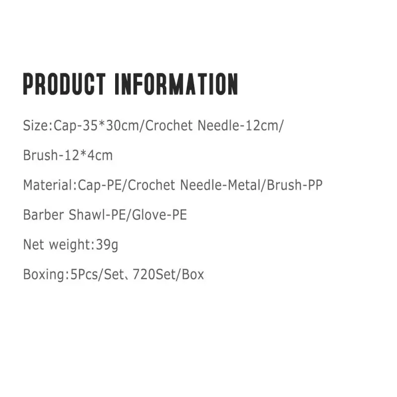 

Disposable Hair Dyeing Tool Plastic Transparent Dye Cap Crochet Hair Dye Shawl Hand Cover Hairdressing Hair Dyeing Styling Tool