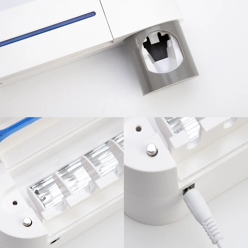 Antibacteria UV Light Ultraviolet Toothbrush Sterilizer Automatic Toothpaste Dispenser ToothBrush Holder bathroom accessories