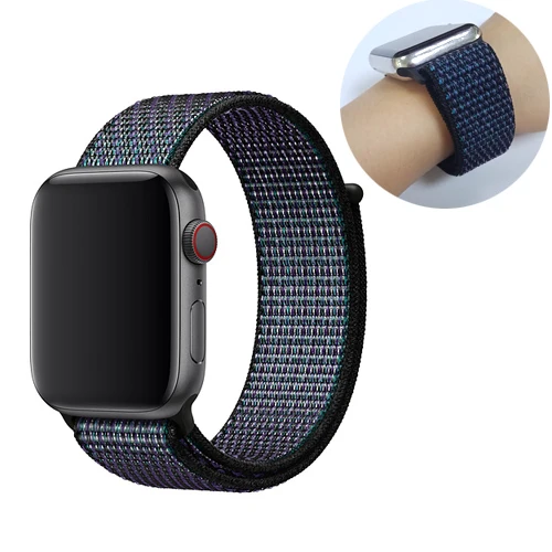 26 Ремешок для спортивных часов для apple watch, ремешок 42 мм, 38 мм, версия apple watch 5/4/3/2/1 наручных часов iwatch, ремешок 44 мм 40 мм двухслойный нейлоновый переплет ремешок для часов - Цвет ремешка: 26