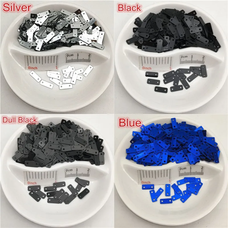 10 г 4*10 мм Маленькая прямоугольная планка с двумя отверстиями для шитья блесток