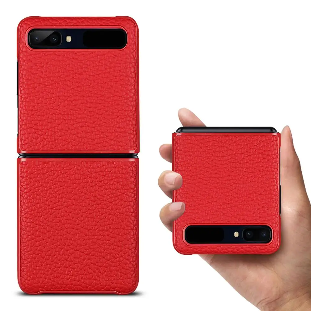 Для Samsung Galaxy Z Флип-кейс роскошный бизнес анти-осенний складной кожаный чехол для