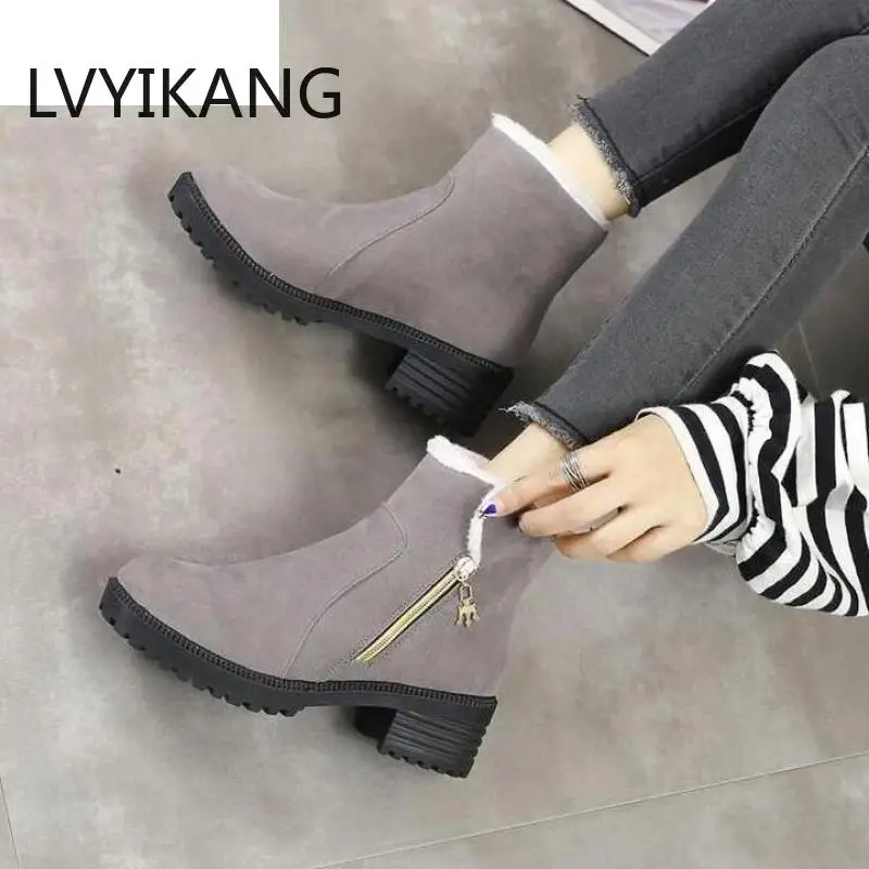 2019 привлекательная женская обувь зимние Ботинки Зимняя размера плюс Лидер